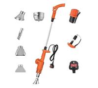 Generico Bruciatore Elettrico for Erbacce 3 in 1, diserbatore Termico da 2000 W e Pistola Termica ad Aria Calda, Include 5 ugelli, Ideale for Erba da Giardino, accensione Barbecue(Orange Color)