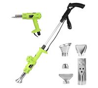 Generico Bruciatore Elettrico for Erbacce 3 in 1, diserbatore Termico da 2000 W e Pistola Termica ad Aria Calda, Include 5 ugelli, Ideale for Erba da Giardino, accensione Barbecue(Green)