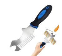 Generico Brush Cleaning Tool - Stainless Steel Roller Cleaner Device, Durable Paint Remover Scraper, Efficient Bristle Maintenance Tool | Construction Coating Repair Home Improvement Projects