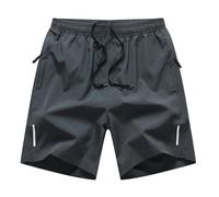 Generico Brysha Mens Shorts Quick-Dry Athletic Shorts with Zipper Pockets, Lightweight Breathable Activewear for Gym, Running, And Casual Wear