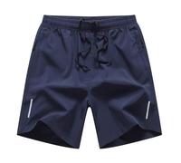 Generico Brysha Mens Shorts Quick-Dry Athletic Shorts with Zipper Pockets, Lightweight Breathable Activewear for Gym, Running, And Casual Wear