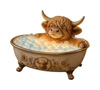 Generico Bubble Bath Resin Figurine, Happy Bath Time Decorative Statue, Whimsical Bathtub Sculpture For Bathroom And Shelf Home Décor Accent