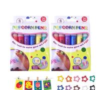 Genérico Bubble Brush - 5 Inch Paint Tool | Art Pen - DIY Popcorn 3D Printed Drawing Pens Creating Vibrant Designs for Kids Painting Crafts Easy Use with Hair Dryer or Heater