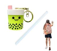 Generico Bubble Tea Charms - Cute Drink Pendant Accessories for Bags | Acrylic Mini Beverage Design with Hanging Clasp, Decorative Tea Charms for Backpack Purse Phone Strap DIY Crafts