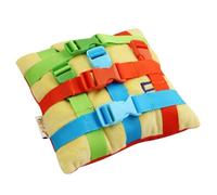 Generico Buckle Sensory Pillow Toy - Fine Motor Skills Early Learning Doll with Zippers & Straps, Educational Color Matching Teaching Aid for Stroller Car Seat & High Chair Travel Use