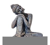 Generico Buddha Decor Statue, Zen Desk Figure, Spiritual Small Sculpture, 5.67x4.72x6.69 inches Calming Meditation Ornament, Compact Resin Accent for Home, Offices, Yoga and Shrine Use