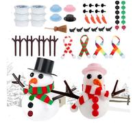 Generico Build a Snow Man Kit, DIY Christmas Clay Modeling Set, Creative Holiday Craft Kit for Making Snow Figures And Decorations, Winter Parties Classroom Projects And Family Festive Celebrations
