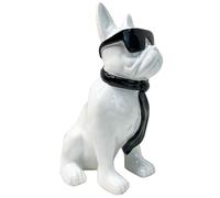 Genérico Bulldog Sculpture Collectible Figurine Scarf Glasses Dog Statue For Living Room Tabletop Decor | Bulldog Statue | Resin Dog Statue Decoration | French Bulldog Statue Decor