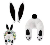 Genérico Bunny Butt Wreath Kit | 11.6In Easter Bunny Butt Ears Attachment Set | ABS Cute Cartoon Rabbit Decor Farmhouse Spring Easter Wreath Accent for Window Porch Door Wall