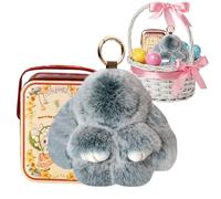 Generico Bunny Charm - Metal Plush 15cm | Cute Soft Stuffed Animal Doll, Bunny Keychain | Adorable Charm For Backpack, Purse, Handbag, Women, Girls, Kids, And Valentine