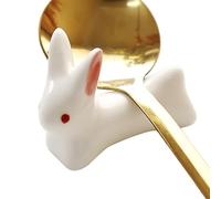 Generico Bunny Chopstick Holder, Charming Gift Idea for Kids with Dining Fun, Smooth Kiln Fired Clay with Easy Clean, Multipurpose Flatware Support, Home Kitchen Countertop Miniature Animal Sculpture