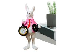 Generico Bunny Figurine - Cute Clock Top Hat Decoration for Home | Small Easter Bunny Figurine for Bedroom Office Desk Shelf Farmhouse School Restaurant Spring Holiday Party Display Accent