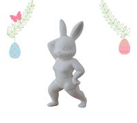 Generico Bunny Figurines - Cute Rabbit Miniature Decor for Home Display | Resin Craft Sculpture with Hand Painted Finish, Smooth Polished, Tabletop Ornament for Easter Garden Shelf Decoration