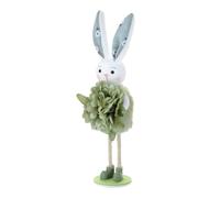 Generico Bunny Figurines - Easter Rabbit Statue | Cute Spring Standing Flower Decorations For Lawn Outside Courtyard Porch Door Front Table Corner Indoor Party Offices Room