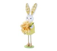 Generico Bunny Figurines Easter Rabbit Statue | Cute Standing Spring Flower Rabbit Decor For Lawn, Courtyard, Porch, Door, Front Table, Indoor Party, Office And Room Display