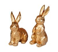 Generico Bunny Figurines - Vintage Easter Home Decor | 2 Pieces Spring Rabbit Table Centerpieces For Living Room Bedroom Office Entryway Hallway Shelf Cabinets Porch Garden Holiday Party