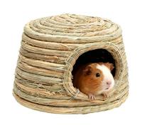 Genérico Bunny Grass House - Straw, 25 x 25 x 15 cm Hand-Woven Nest | Breathable Shelter Chew-Friendly Hideòut, Bunny Hut For Cats, Pets, Small Animals, Outdoor, Home, Chicken, criceto