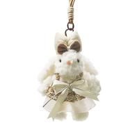 Genérico Bunny Keychain - 8.2 Inch Soft Velvet Detachable Clothes Design Keyring, Rabbit Keychain | Animal Bag Charm | for Car, Backpack, Purse, Wallet, Schoolbag, Handbag, Gift for Women Girls