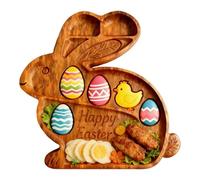 Generico Bunny Plates | 11.02x10.63x0.79 Inches Rabbit Shaped Cheese Platter - Charcuterie Tray | For Christmas Birthday Dinner Housewarming Kitchen Home Apartment Food Snack