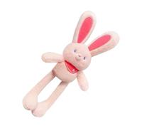 Generico Bunny Plush, Interactive Easter Bunny Stuffed Animal, 11.81x3.94x1.97 Inches Switchable Ears & Legs Rabbit Keychain, Handmade Soft Pendant, for Bags and Keys