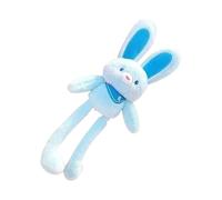 Generico Bunny Plush, Interactive Easter Bunny Stuffed Animal, 11.81x3.94x1.97 Inches Switchable Ears & Legs Rabbit Keychain, Handmade Soft Pendant, for Bags and Keys