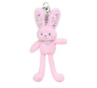 Generico Bunny Plush Keychain - Soft Bag Charm | Cute Bunny Plush Stuffed Animal Keyring Ornament For Backpack, Handbag Or Tote, Soft Rabbit Charm For School, Travel, Valentine, Birthday & Holiday