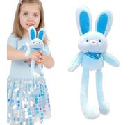 Generico Bunny Plush Toy, Interactive Stuffed Animal, Switchable Rabbit Pendant, Handmade Soft Keychain for Decorating Bags and Holding Keys Travel Gifting Moments, 11.81x3.94x1.97 Inches