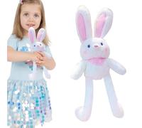 Generico Bunny Plush Toy, Interactive Stuffed Animal, Switchable Rabbit Pendant, Handmade Soft Keychain for Decorating Bags and Holding Keys Travel Gifting Moments, 11.81x3.94x1.97 Inches