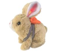 Generico Bunny Stuffed Animal - Plush 17cm, Interactive Electric Pet, Realistic Wagging Tail Design | Walking Robot Toy, Plush Companion For Family, Girls, Education, Play, Indoor, Outdoor, Home