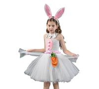 Generico Bunny Tutu Dress - Easter Bunny Costume, Holiday Bunnyy Tutu Skirt With Carrot Bag | Comfortable Wearing Funny Rabbit Tultu Outfit | Holiday Cosplay Costume For Easter, Theme Parties