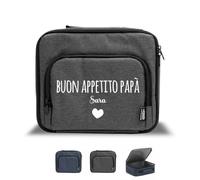 Generico ''Buon appetito papà'' Borsa Termica Personalizzata con Nome Custodia Pranzo Portatile Idea regalo Natale festa del papà nonno lavoro borsa frigo ufficio pausa pranzo impermeabile