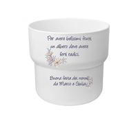 Generico Buona Festa dei Nonni Portavasi vasetto Personalizzato con Nomi Idea Regalo Festa dei Nonni dedica speciale Natale Pasqua Compleanno Decorazioni casa Nonno Nonna 12x13cm PIANTA NON INCLUSA
