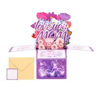 Generico Buona Festa della Mamma | Design Floreale 3D Romantico con Messaggio Speciale - Per la mamma,Per Lei Ideale Regalo Biglietto Auguri