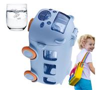 Generico Bus Water Bottle - 500ml Distinct Bus Shape Car Watering Cup With Straw And Strap - Hydration Assistant Water Bottle, Portable Solution Drinking Jug With Wheels For School, Sports Travel
