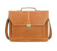 Generico Business Bag Genuine Leather Briefcase，Compatible For 15 Inch Notebook PC Computer Cowhide Messenger Bags(Brown)