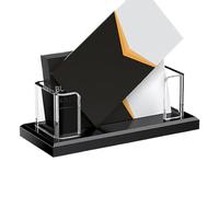 Generico Business Card Holder Display, Name Card Stand, Clear Acrylic Organizer, 4.53x1.97x1.52 Inches, Features Tiered Design and Sleek Visibility, for Trade Shows Meetings Job Fairs