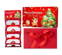 Generico Buste per Contanti di Natale | 6 Tasche Festive Cartolina di Auguri Invernali Fai da Te | Decorazione Feste Capodanno Porta Soldi con Clip - per Adulti Famiglia Donne Uomini Ragazzi Ragazze