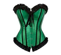 Generico Bustino Corsetto Donna Vintage Festa di Halloween Slim Elegante Overbust Sottile con Lacci Cintura Nero Corsetti Coulisse per Esaltare Le Dimensioni della Vita