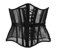 Generico Bustino Corsetto Donna Vintage Festa di Halloween Stretto Osso Plastica Underbust Cuore Stringivita Modellante Pizzo Disossato Bustier Vita Lingerie Sexy Senza Spalline Corpetto Donne