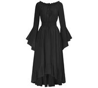 Generico Bustino Rosso Cappuccetto Fidanzati Noleggio mercoledì Woman Abito da Strega Donna Costumi Donna Halloween Modellante Costume Sexy Halloween Curvy Black Corsetti Bianchi M