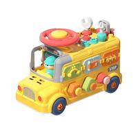 Generico Busy Cube Toys, Bus-Shaped Sensory Travel Cube Plaything, 5.91x10.63x7.87 Inches Fine Motor Skill Development, Interactive Learning Activity for Home, School, And Nursery Play