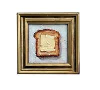 Generico Buttered Bread Wall Art - Small Wall Decor, Interior Decor with Culinary Theme, Lightweight Frame, Room Ornament, Kitchen Display for Ambience and Decorative Enhancement at Home Living Room