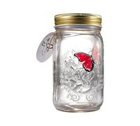 Generico Butterfly Collection Jar - LED Decorative Home Light | PP Glass Material with Battery Powered Motion-Activated Butterfly, Vivid Color Night Light for Room Mall Shop Decor, 17x9.3x9.3cm