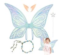 Genérico Butterfly Fairy Wings For Girls, Fairy Wings Set, Halloween Cosplay Accessories, Role Play Props For Christmas Holiday Themed Party Wedding