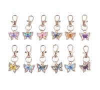 Generico Butterfly Keychains, 12 Pieces Gradient Rainbow Resin Keyrings, Backpack Keychain Toy for Parties, Weddings, Cars, Bags, Home, School, Offices