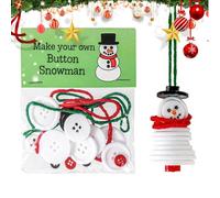 Generico Button Ornament, Christmas Kit for Holiday Crafts, Tree Snowman Design with Cute Style, Interactive Pieces, Easy to Assembles Feature, Craft Tool, Festive Accessory for Kids Adults Students