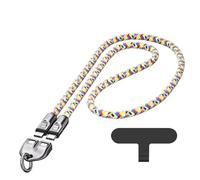 Generico C to C 240W Charging Cable with Wearable Bracelet Design, Crossbody Type-C Cord, Phone Lanyard Built in Cable for Most Phones (Rainbow,1.2m)