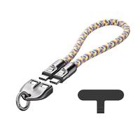 Generico C to C 240W Charging Cable with Wearable Bracelet Design, Crossbody Type-C Cord, Phone Lanyard Built in Cable for Most Phones (Rainbow,0.3m)