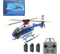 Generico C123 RC Elicottero EC135 Elicottero telecomandato per Adulti, 1:36 6CH 2.4GHz RTF RC Aircraft con giroscopio a 6 Assi, Altitude Hold per Principianti,3 Batteries