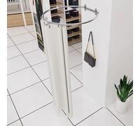 Generico Cabina Di Prova A Forma Di O, Spogliatoio Portatile Per Negozi Di Abbigliamento, Divisorio Per La Privacy Con Tenda Oscurante E Appendiabiti, Per Boutique(Beige,80x40cm)